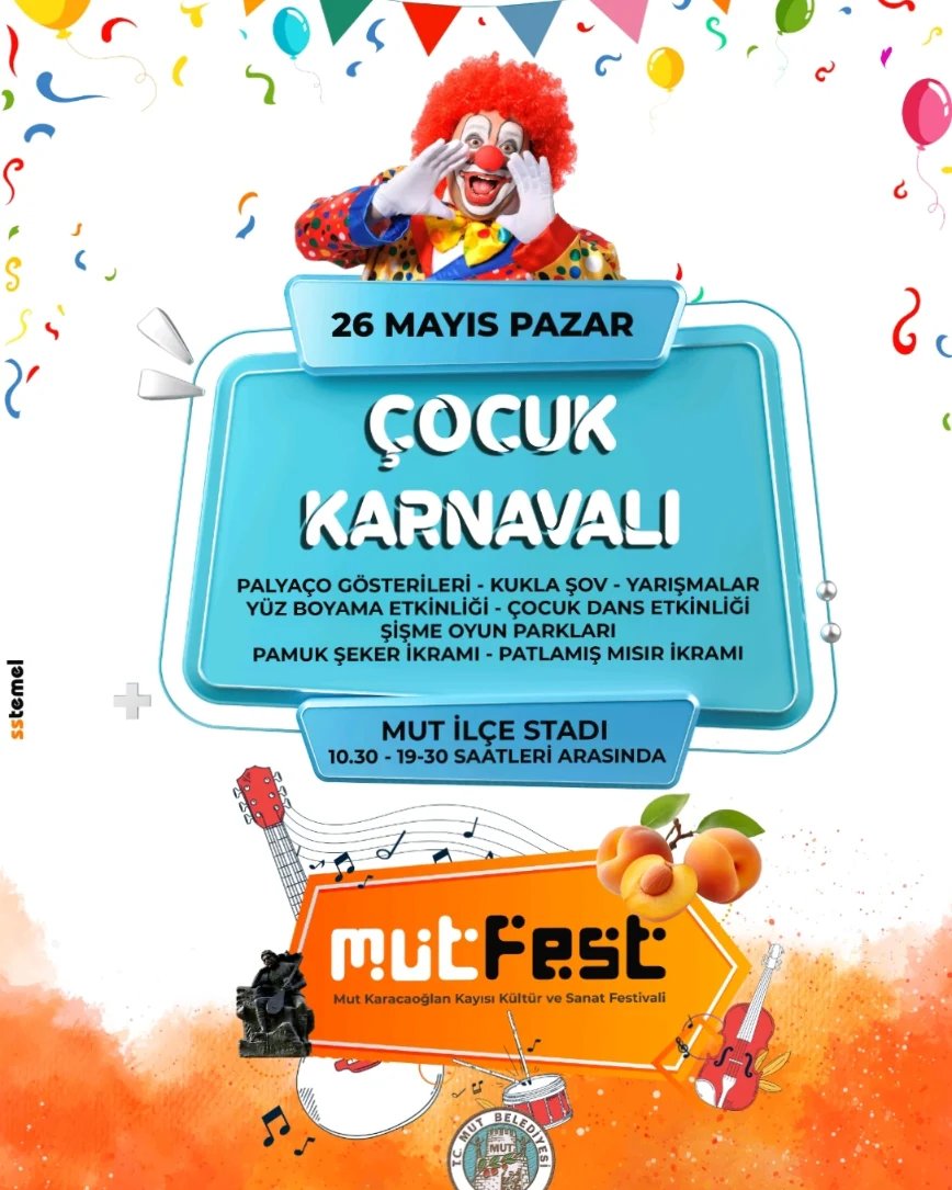 Tüm Çocuklarımıza Ücretsiz Kayısı Festivali Çocuk Karnavalı.